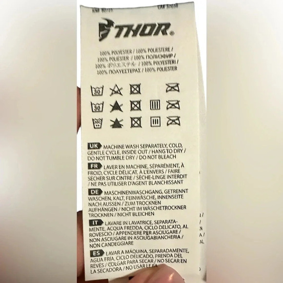 THOR  Blue and White Sector Chev Jersey Large Dirtbike MX ATV Offroad NWT Large - Picture 4 of 6